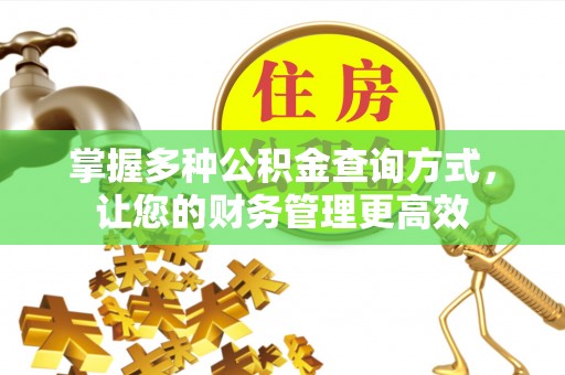 乐清掌握多种公积金查询方式，让您的财务管理更高效