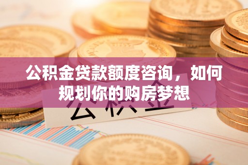 乐清公积金贷款额度咨询，如何规划你的购房梦想