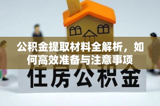 乐清公积金提取材料全解析，如何高效准备与注意事项